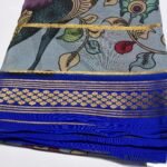 Crepe saree kalamkari digital prints ck-003