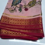 Crepe saree kalamkari digital prints ck- 006