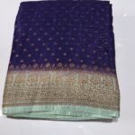 Semi crepe banaras saree SCB-12