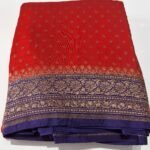 Semi crepe banaras saree SCB-13